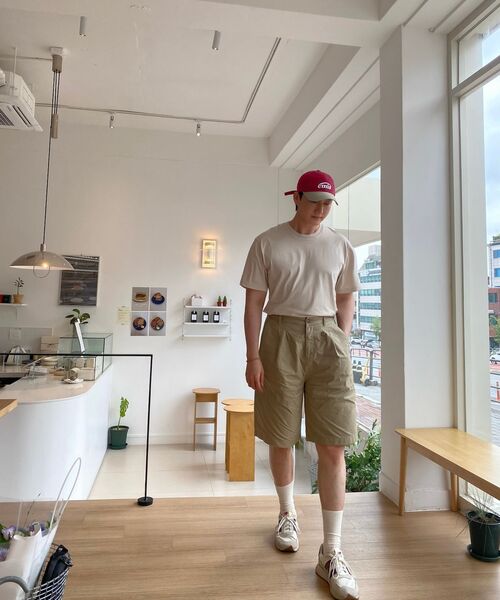 MUSINSA STANDARD(ムシンサスタンダード)の「コットンワイドバミューダショーツ【ベージュ】(その他パンツ・メンズ・その他・38/36/34/32/30/31/33/27/28/29)」の19枚目の写真