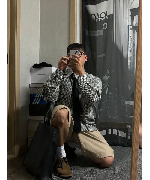 MUSINSA STANDARD(ムシンサスタンダード)の「コットンワイドバミューダショーツ【ベージュ】(その他パンツ・メンズ・その他・38/36/34/32/30/31/33/27/28/29)」の12枚目の写真