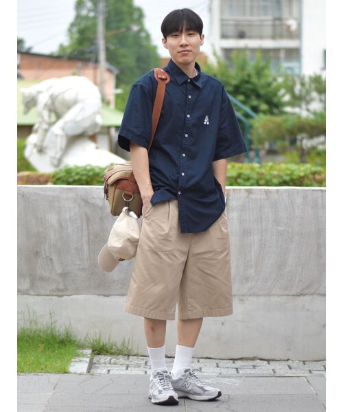 MUSINSA STANDARD(ムシンサスタンダード)の「コットンワイドバミューダショーツ【ベージュ】(その他パンツ・メンズ・その他・38/36/34/32/30/31/33/27/28/29)」の9枚目の写真
