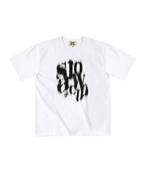 ブラーリーロゴ半袖Tシャツ[ホワイト]