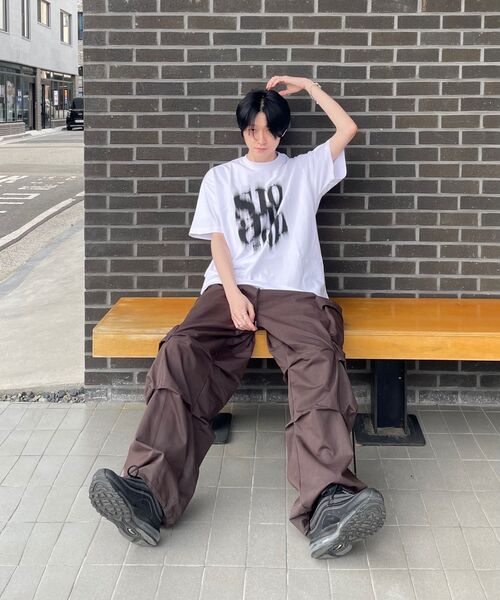 SLOWACID（スローアシッド）の「ブラーリーロゴ半袖Tシャツ[ホワイト]（Tシャツ/カットソー・レディース・その他・SMALL/X-LARGE/MEDIUM/LARGE）」の12枚目の写真