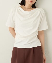Omekashi | 2way半袖ドレープTシャツ(Tシャツ/カットソー)