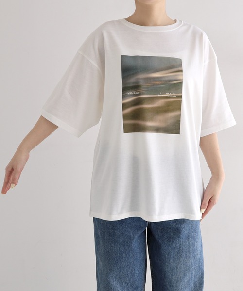 andme（アンドミー）の「【選べるプリントデザイン】半袖ロゴTシャツ【UVカット/接触冷感】（Tシャツ/カットソー・レディース・ホワイト系その他/オフホワイト・FREE）」の12枚目の写真