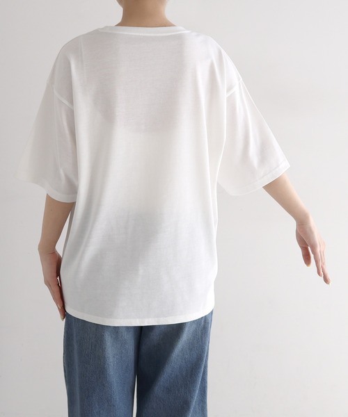 andme（アンドミー）の「【選べるプリントデザイン】半袖ロゴTシャツ【UVカット/接触冷感】（Tシャツ/カットソー・レディース・ホワイト系その他/オフホワイト・FREE）」の14枚目の写真