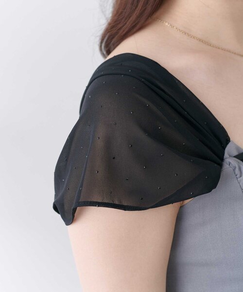 OLIVE des OLIVE(オリーブデオリーブ)の「【Belle Charme】Back Ribbon Flare Cami Onepiece(ワンピース・レディース・ブラック/グレー/ベージュ・FREE)」の9枚目の写真