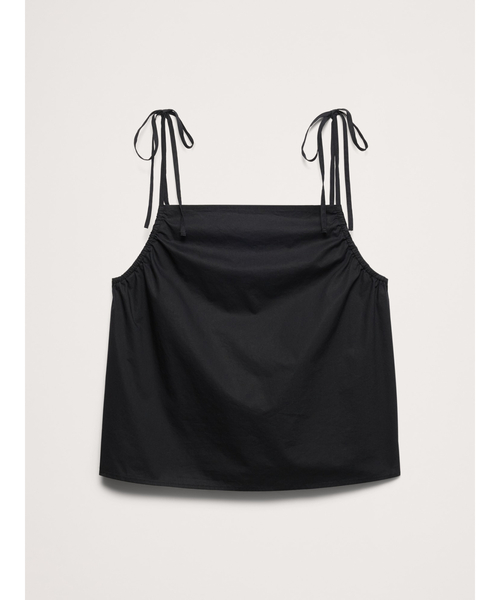 Banana Republic(バナナリパブリック)の「コットン ポプリン タイストラップ タンクトップ(キャミソール・レディース・ブラック/バーガンディー・XS/L/S/M)」の8枚目の写真
