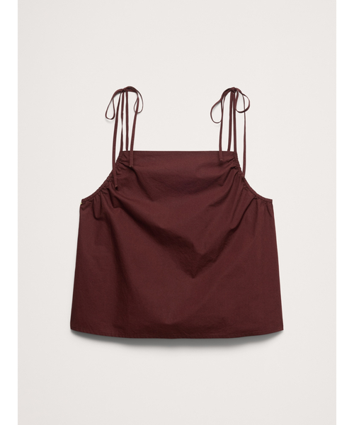 Banana Republic(バナナリパブリック)の「コットン ポプリン タイストラップ タンクトップ(キャミソール・レディース・ブラック/バーガンディー・XS/L/S/M)」の9枚目の写真
