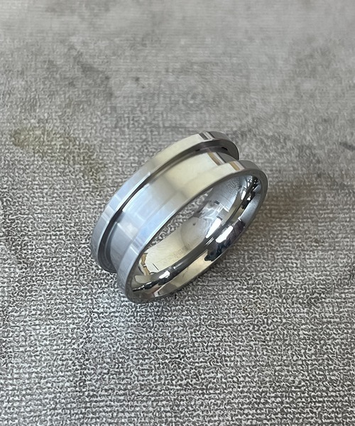 SBG(エスビー)の「SBG アクセントガターリング(リング・メンズ・ブラック/シルバー・16号/18号/21号/23号)」の2枚目の写真