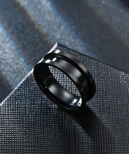 SBG(エスビー)の「SBG アクセントガターリング(リング・メンズ・ブラック/シルバー・16号/18号/21号/23号)」の1枚目の写真