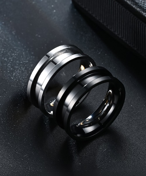 SBG(エスビー)の「SBG アクセントガターリング(リング・メンズ・ブラック/シルバー・16号/18号/21号/23号)」の3枚目の写真