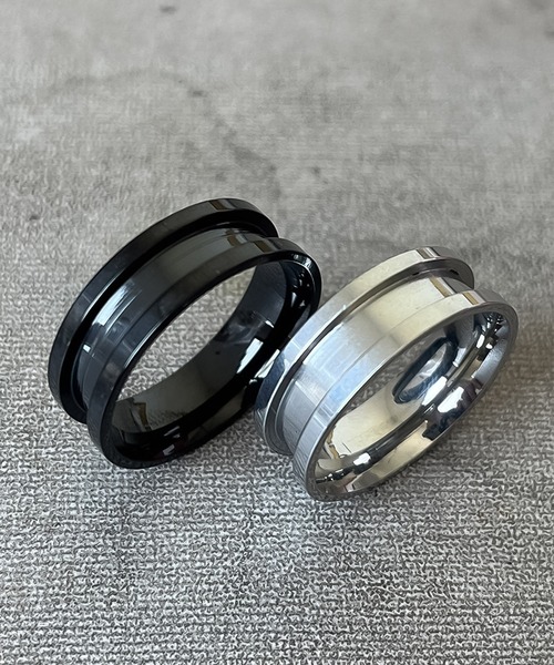 SBG(エスビー)の「SBG アクセントガターリング(リング・メンズ・ブラック/シルバー・16号/18号/21号/23号)」の4枚目の写真