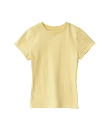 W エッセンシャルTシャツ、ライトイエロー