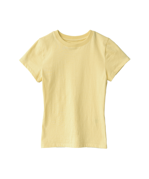 BROWNYARD(ブラウンヤード)の「W エッセンシャルTシャツ、ライトイエロー(Tシャツ/カットソー・レディース・その他・1/2)」の1枚目の写真