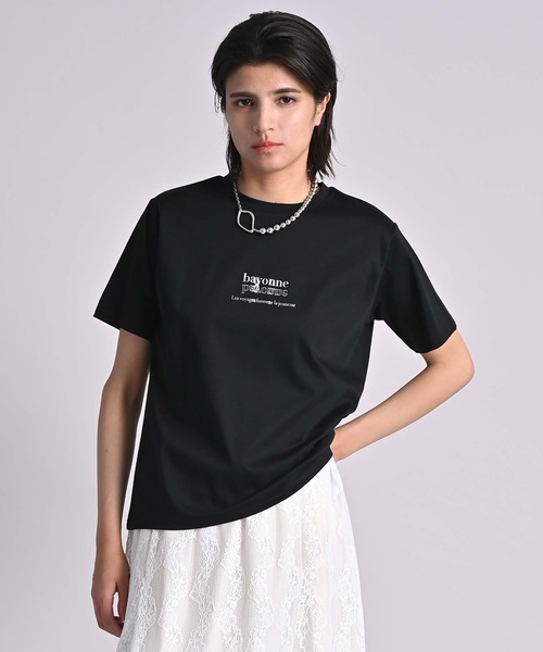 RAW FUDGE(ローファッジ)の「シルケット天竺ロゴプリントプルオーバー(Tシャツ/カットソー・レディース・ブラック/オフホワイト/チャコールグレー・M)」の12枚目の写真