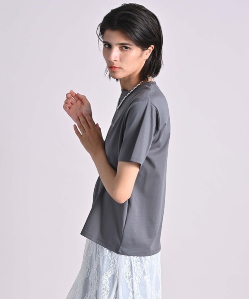 RAW FUDGE(ローファッジ)の「シルケット天竺ロゴプリントプルオーバー(Tシャツ/カットソー・レディース・ブラック/オフホワイト/チャコールグレー・M)」の16枚目の写真
