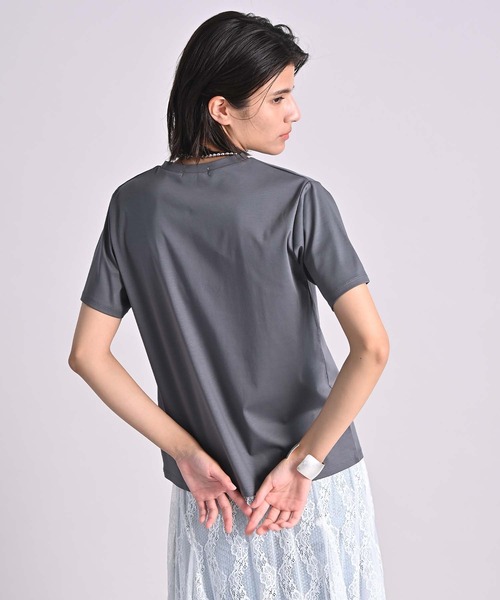 RAW FUDGE(ローファッジ)の「シルケット天竺ロゴプリントプルオーバー(Tシャツ/カットソー・レディース・ブラック/オフホワイト/チャコールグレー・M)」の17枚目の写真