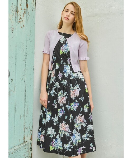 TOCCA(トッカ)の「HYDRANGEA PRISM ドレス(ワンピース・レディース・ブラック系5/アイボリー系5・0/2/4/6)」の8枚目の写真