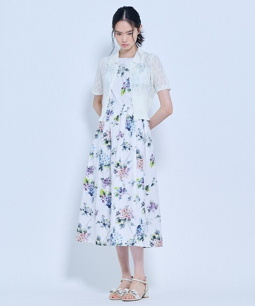 TOCCA(トッカ)の「HYDRANGEA PRISM ドレス(ワンピース・レディース・ブラック系5/アイボリー系5・0/2/4/6)」の11枚目の写真