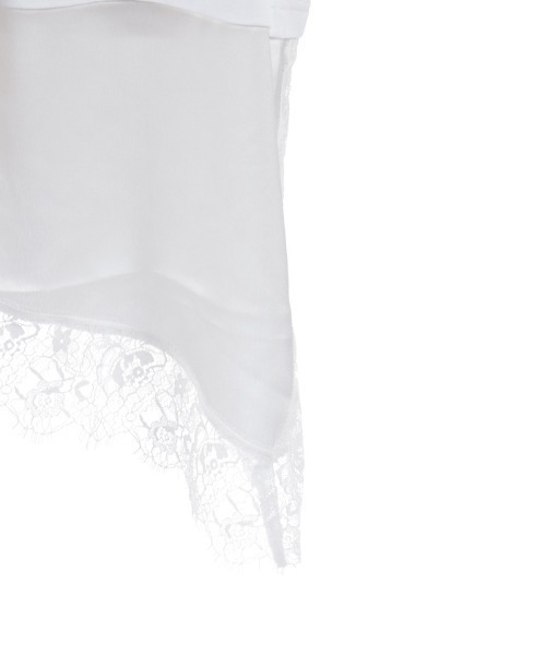 axes femme(アクシーズファム)の「レースドッキングTシャツ(Tシャツ/カットソー・レディース・キナリ/チャコール/ブラック・FREE)」の6枚目の写真