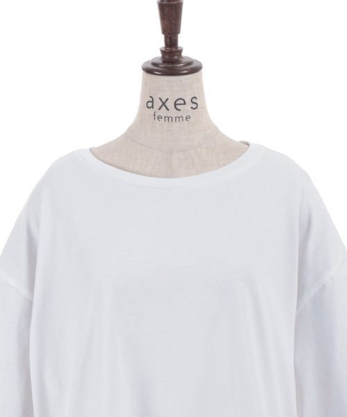 axes femme(アクシーズファム)の「レースドッキングTシャツ(Tシャツ/カットソー・レディース・キナリ/チャコール/ブラック・FREE)」の7枚目の写真