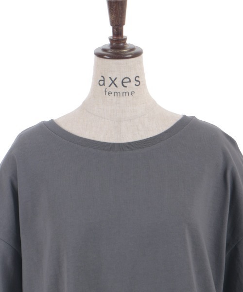 axes femme(アクシーズファム)の「レースドッキングTシャツ(Tシャツ/カットソー・レディース・キナリ/チャコール/ブラック・FREE)」の14枚目の写真