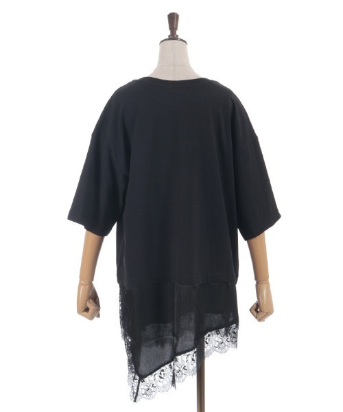 axes femme(アクシーズファム)の「レースドッキングTシャツ(Tシャツ/カットソー・レディース・キナリ/チャコール/ブラック・FREE)」の18枚目の写真