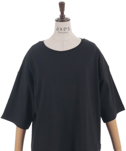 axes femme(アクシーズファム)の「レースドッキングTシャツ(Tシャツ/カットソー・レディース・キナリ/チャコール/ブラック・FREE)」の19枚目の写真