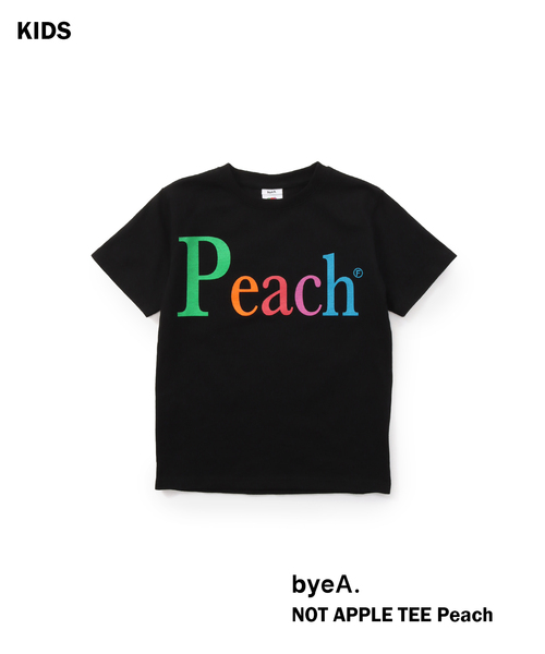 IENA ENFANT(イエナアンファン)の「【byeA. / バイエー】NOT APPLE TEE (PEACH)kids(Tシャツ/カットソー・キッズ・ブラック/ホワイト・MEDIUM/LARGE)」の3枚目の写真