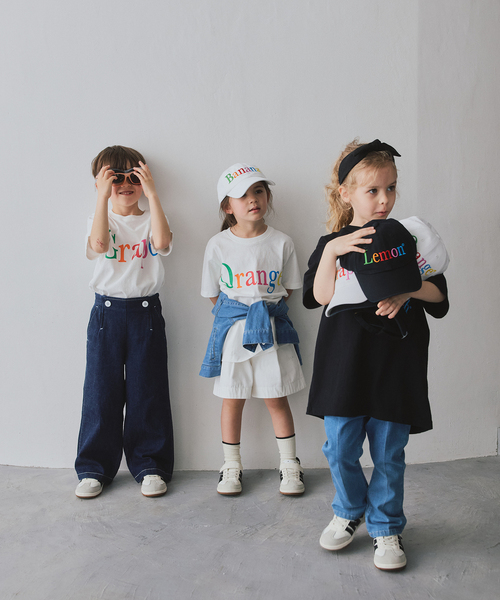 IENA ENFANT(イエナアンファン)の「【byeA. / バイエー】NOT APPLE TEE (PEACH)kids(Tシャツ/カットソー・キッズ・ブラック/ホワイト・MEDIUM/LARGE)」の5枚目の写真