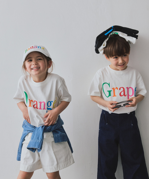 IENA ENFANT(イエナアンファン)の「【byeA. / バイエー】NOT APPLE TEE (PEACH)kids(Tシャツ/カットソー・キッズ・ブラック/ホワイト・MEDIUM/LARGE)」の7枚目の写真