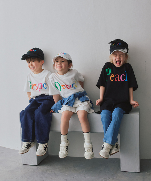 IENA ENFANT(イエナアンファン)の「【byeA. / バイエー】NOT APPLE TEE (PEACH)kids(Tシャツ/カットソー・キッズ・ブラック/ホワイト・MEDIUM/LARGE)」の9枚目の写真