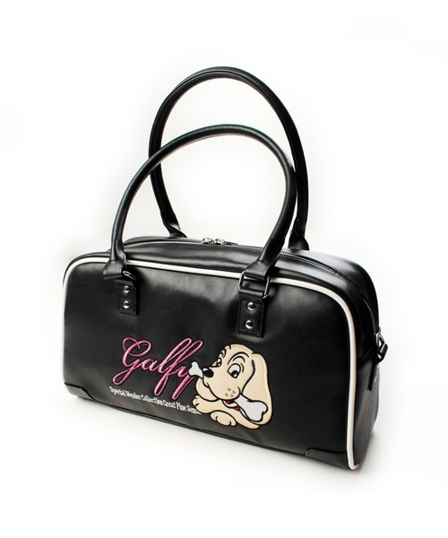GALFY(ガルフィー)の「GALFY(ガルフィー)プチ家出BAG/犬ロゴ刺繍フェイクレザーボストンバッグ/2wayショルダーバッグ(ボストンバッグ・レディース・ブラック/ピンク・FREE)」の11枚目の写真