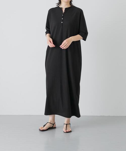 かぐれ(カグレ)の「『2サイズ展開』ヘンリーカットワンピース(ワンピース・レディース・ブラック/チャコールグレー・1/0)」の18枚目の写真