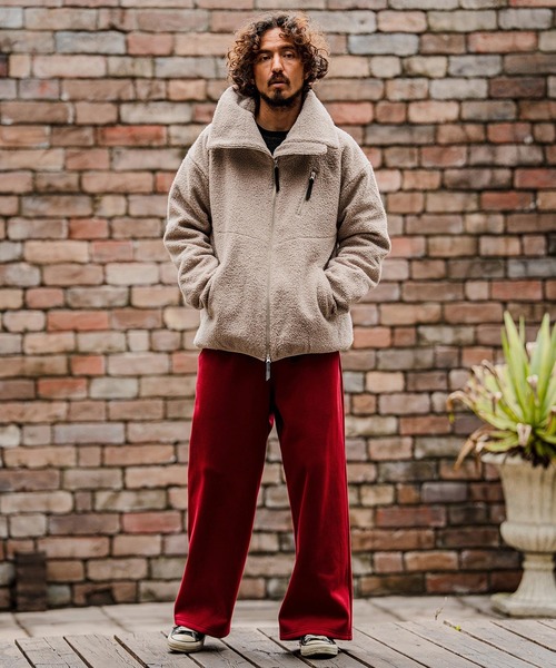 CAMBIO（カンビオ）の「mj11605-Poodle Fur Volume Stand Neck Jacket スタンドカラープードルファージャケット(A72226cmb)（その他アウター・メンズ・ブラック/ベージュ/チャコール/レッド・L/M/S）」の15枚目の写真
