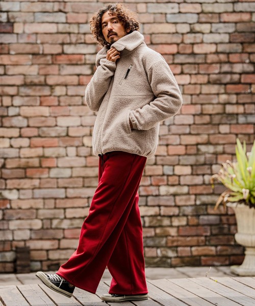 CAMBIO（カンビオ）の「mj11605-Poodle Fur Volume Stand Neck Jacket スタンドカラープードルファージャケット(A72226cmb)（その他アウター・メンズ・ブラック/ベージュ/チャコール/レッド・L/M/S）」の16枚目の写真