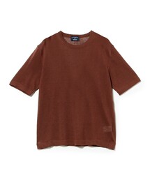 【別注】MORGANO / コットンリネン クルーネック ショートスリーブ ニット