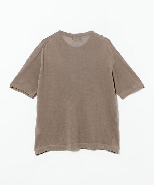 BEAMS F(ビームスエフ)の「【別注】MORGANO / コットンリネン クルーネック ショートスリーブ ニット(Tシャツ/カットソー・メンズ・パープル/ブラック系その他3/ブラウン・44/46/48/50)」の6枚目の写真