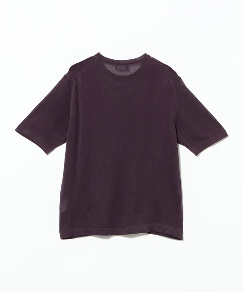 BEAMS F(ビームスエフ)の「【別注】MORGANO / コットンリネン クルーネック ショートスリーブ ニット(Tシャツ/カットソー・メンズ・パープル/ブラック系その他3/ブラウン・44/46/48/50)」の12枚目の写真