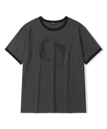 MOOVN（ムブン）の「TWIN MOON リンガー半袖Tシャツ チャコール（Tシャツ/カットソー）」