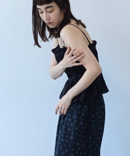 flaeu(フラユ)の「Drawstring Tiered Camisole(キャミソール・レディース・ブラック/ライトブルー/ホワイト・FREE)」の22枚目の写真