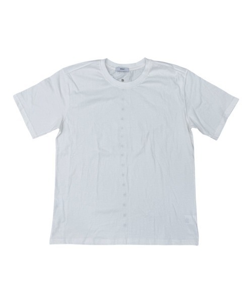 Never mind the XU / Chikashitsu+(ネバーマインド ザ エックスユー / チカシツプラス)の「【nmtc+】Eyelet Cutout Tee / 【エヌエムティーシープラス】アイレットカットアウトTシャツ(Tシャツ/カットソー・メンズ・アイボリー/ブラック・ONE SIZE)」の2枚目の写真