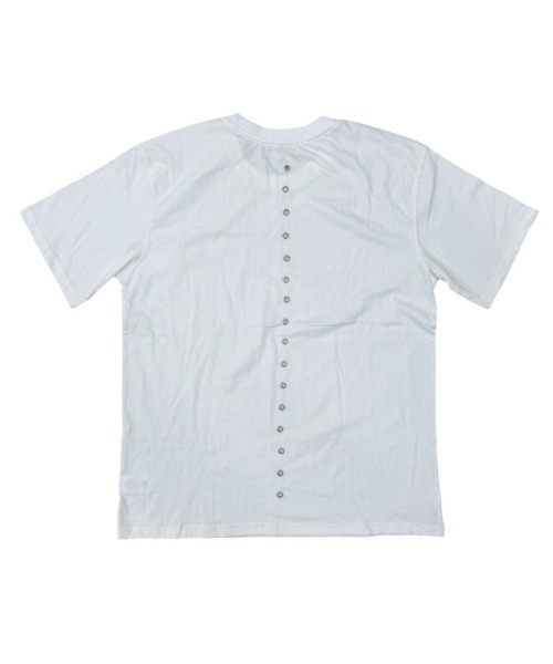 Never mind the XU / Chikashitsu+(ネバーマインド ザ エックスユー / チカシツプラス)の「【nmtc+】Eyelet Cutout Tee / 【エヌエムティーシープラス】アイレットカットアウトTシャツ(Tシャツ/カットソー・メンズ・アイボリー/ブラック・ONE SIZE)」の4枚目の写真