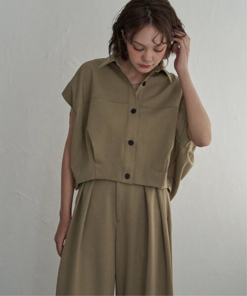 notch.(ノッチ)の「【セットアップ対応】クレープコクーンシャツ(シャツ/ブラウス・レディース・ブラウン/ベージュ/ブラック・M)」の8枚目の写真