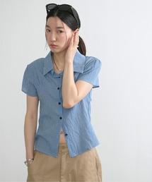 Gingham Puff Sleeve Shirt / ギンガムパフスリーブシャツ