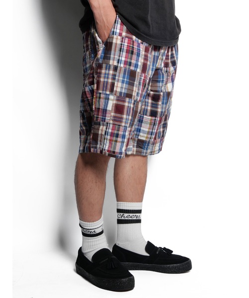 Cheers(チアーズ)の「PATCHWORK SHORTS(その他パンツ・メンズ・ネイビー/ピンク・M/L/XL)」の4枚目の写真