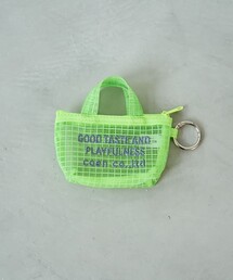 coen（コーエン）の「ロゴ刺繍 メッシュミニポーチキーホルダー（ポーチ）」