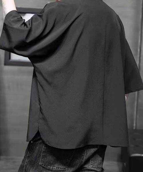 KELVIN（ケルヴァン）の「Drape Neck Mode Tee ドレープネックモードTシャツ（Tシャツ/カットソー・メンズ・ブラック・MEDIUM/LARGE）」の7枚目の写真