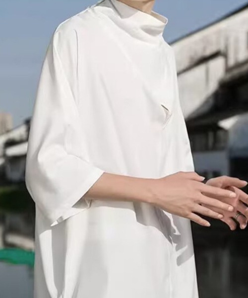 KELVIN（ケルヴァン）の「Drape Neck Mode Tee ドレープネックモードTシャツ（Tシャツ/カットソー・メンズ・ブラック・MEDIUM/LARGE）」の9枚目の写真
