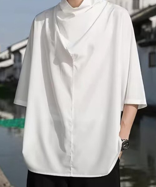 KELVIN（ケルヴァン）の「Drape Neck Mode Tee ドレープネックモードTシャツ（Tシャツ/カットソー・メンズ・ブラック・MEDIUM/LARGE）」の10枚目の写真