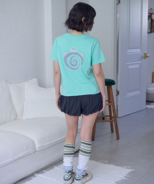 ambler(エムブラー)の「タートル アプリケ刺繍 半袖Tシャツ AS1321 (ミント)(Tシャツ/カットソー・レディース・その他・F/MEDIUM/SMALL)」の5枚目の写真